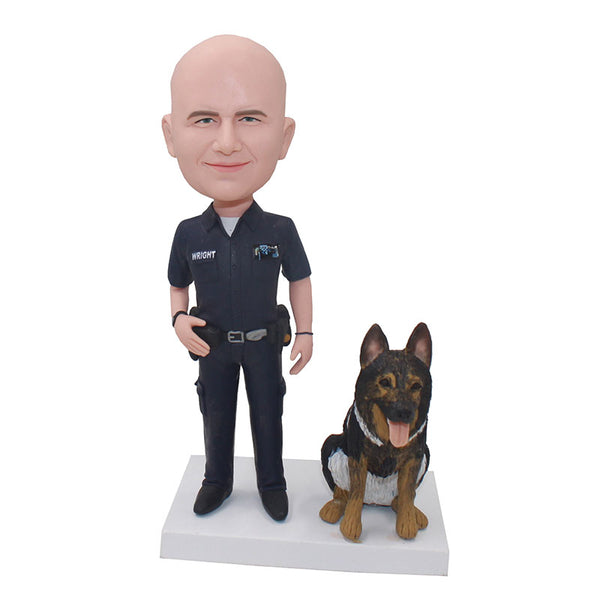 Custom Bobblehead for Military Officer, unique Police Bobblehead, Personalized Bobble head, custom wedding cake topper police, popular 3D figurines